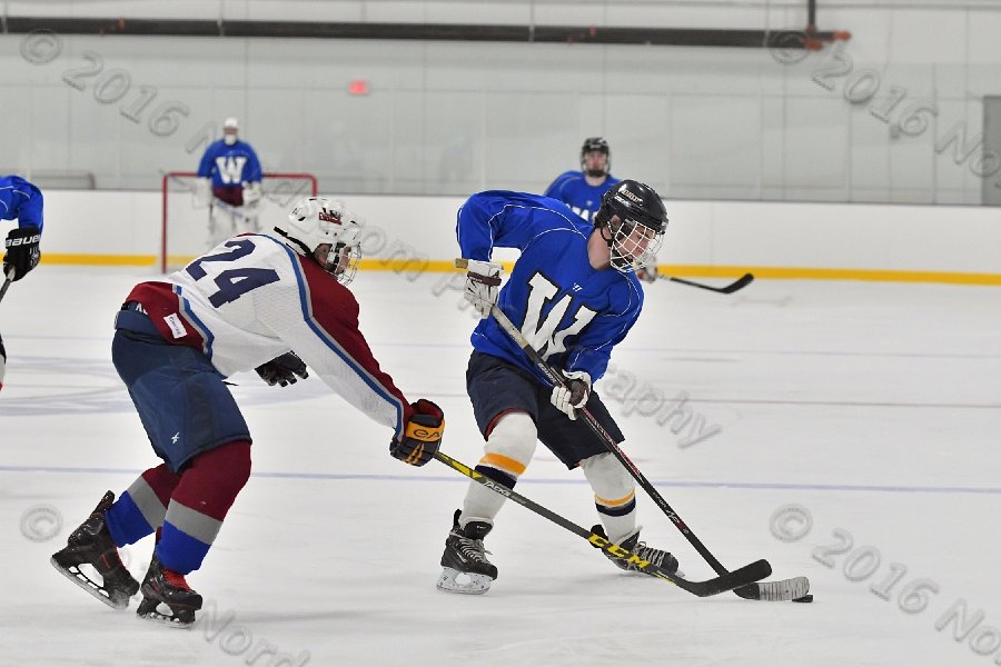 Wheaton College Men\'s Ice Hockey vs Middlesex Community College. - Photo By: KEITH NORDSTROM